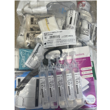 Physio Sports First Aid Kit | 80 Items | Refill Bag