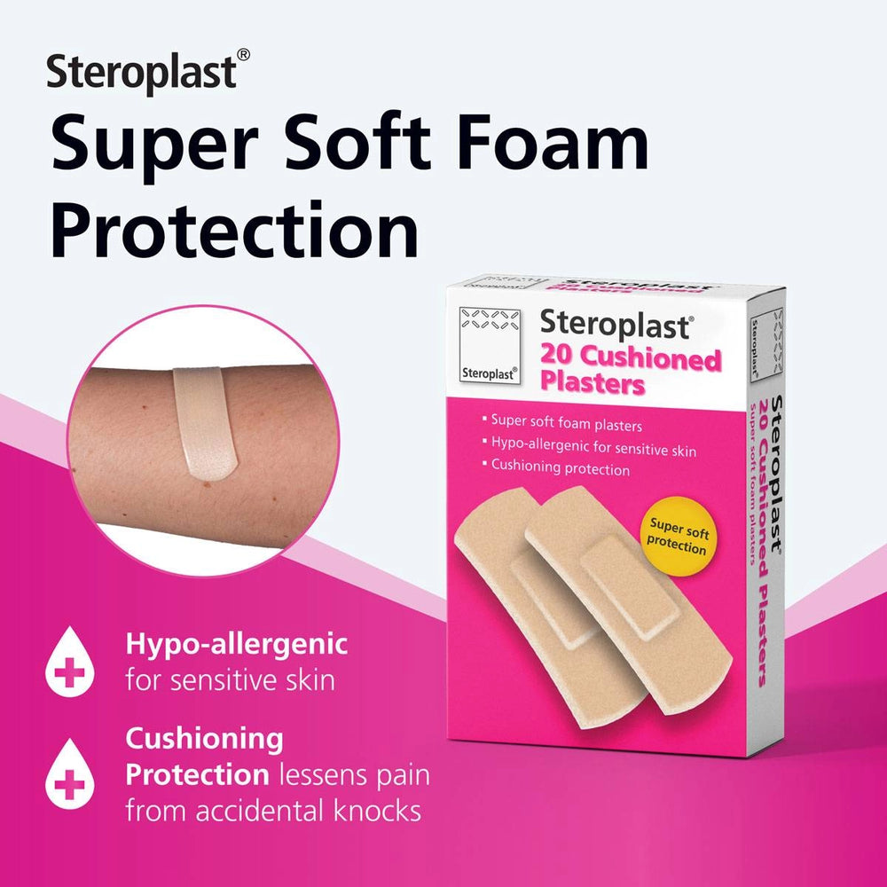 Cushioned Plasters - 20 Plasters (2 Sizes)