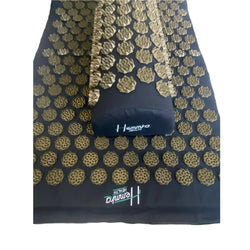 Black Acupressure Pillow with Gold Spikes Set
