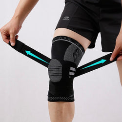 Hemmka Health Knitted Elastic Knee Support with Strap and Silicone