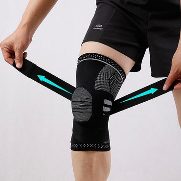 Hemmka Health Knitted Elastic Knee Support with Strap and Silicone
