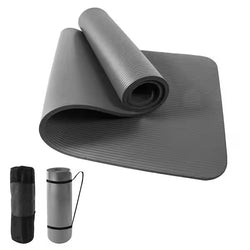 Grey Pilates Mat & Bag - 180 x 60 x 1.5cm