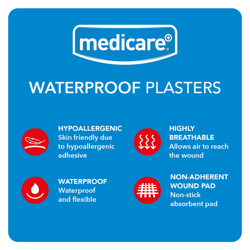 Medicare Waterproof Plasters - 30 Plasters