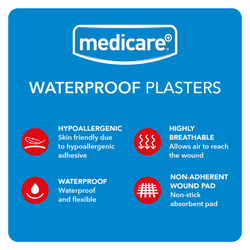 Medicare Waterproof Plasters - 30 Plasters