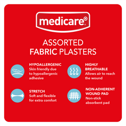 Medicare Fabric Assorted Plasters - 30 Plasters