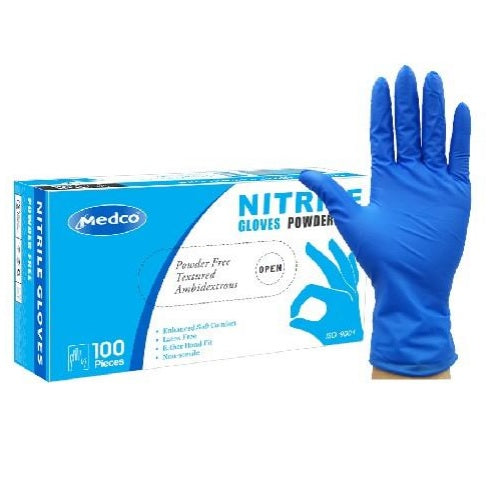 Disposable Blue Nitrile Gloves - Pack of 100