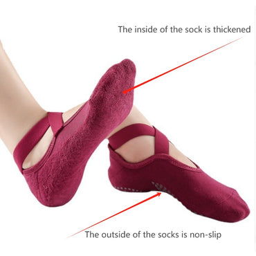 Red Pilates Socks