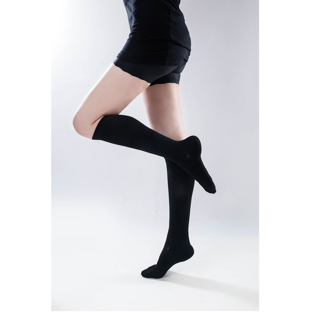 Black Knee Compression Stockings