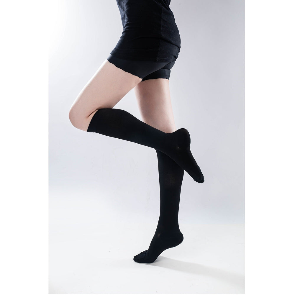 Black Knee Compression Stockings