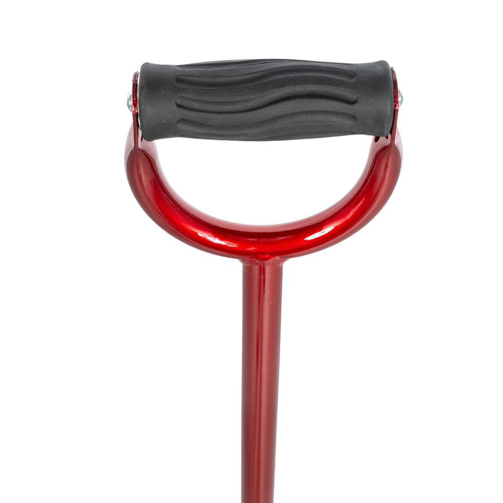 Premium Four-Leg Red Cane with Closed Handle