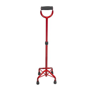 Premium Four-Leg Red Cane with Closed Handle