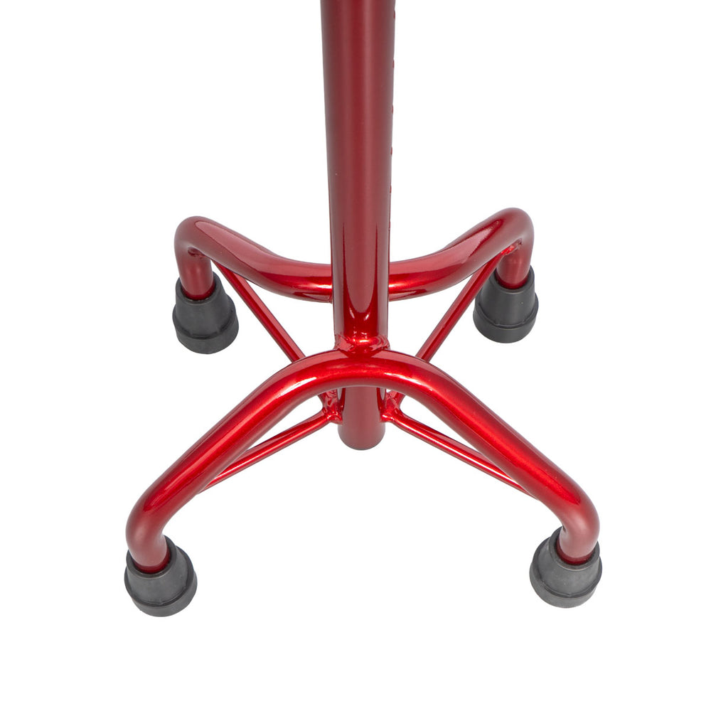 Premium Four-Leg Red Cane with Closed Handle