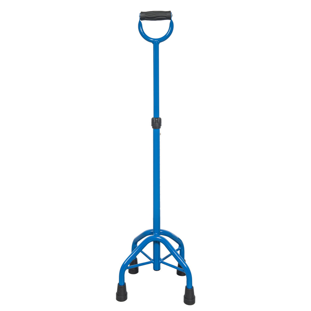 Premium Four-Leg Blue Cane with Closed Handle