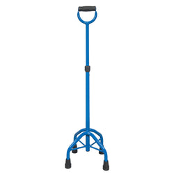 Premium Four-Leg Blue Cane with Closed Handle