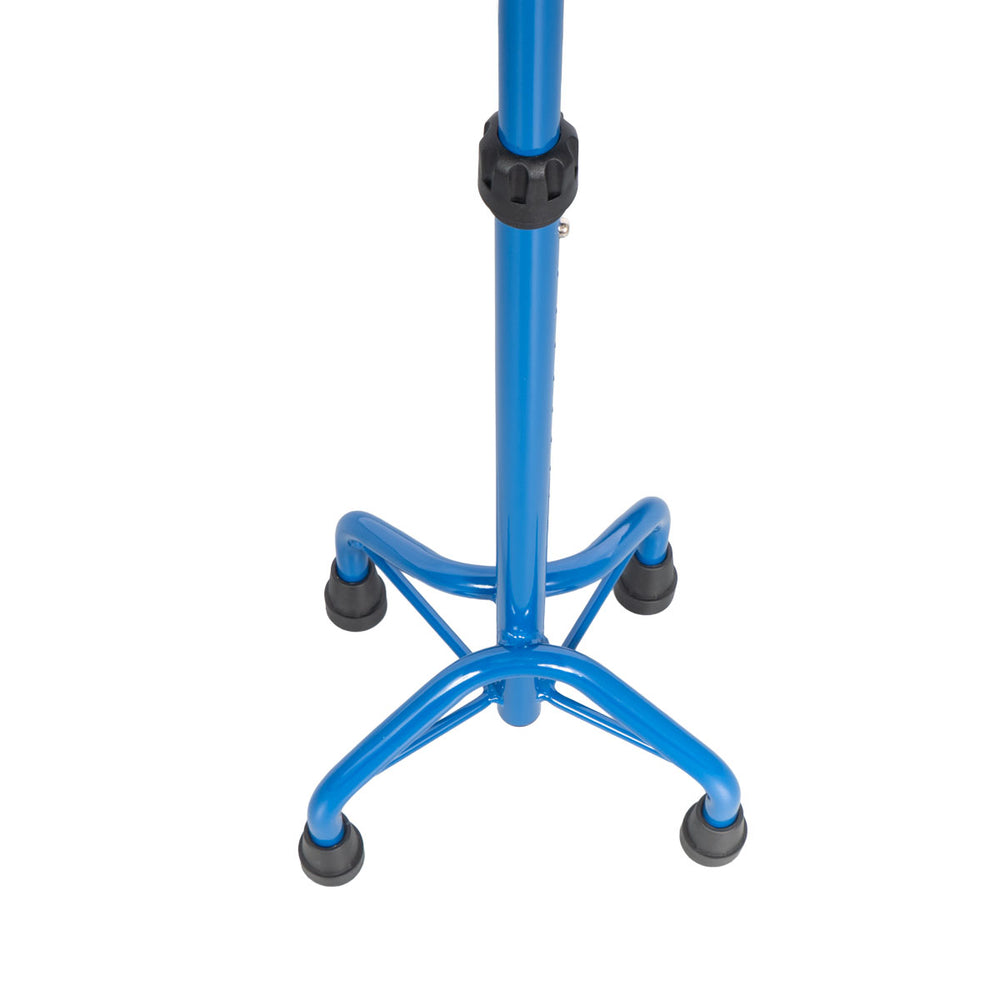 Premium Four-Leg Blue Cane with Closed Handle