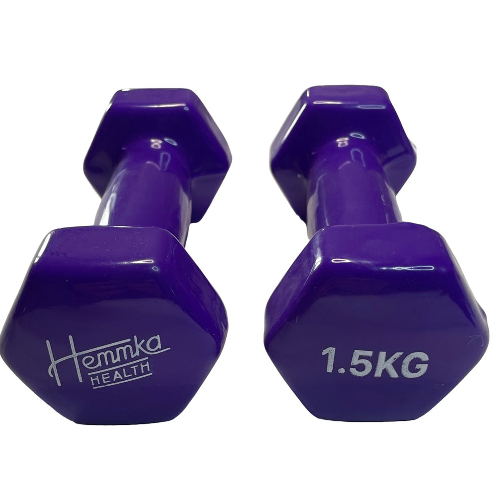 Vinyl Coated Dumbells 0.5kg - 5kg - Shiny