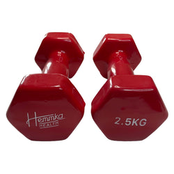 Vinyl Coated Dumbells 0.5kg - 5kg - Shiny