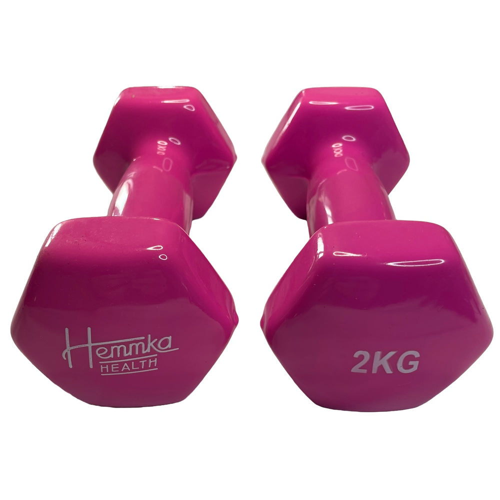 Vinyl Coated Dumbells 0.5kg - 5kg - Shiny