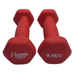 Vinyl Coated Dumbells 0.5kg - 5kg - Matte