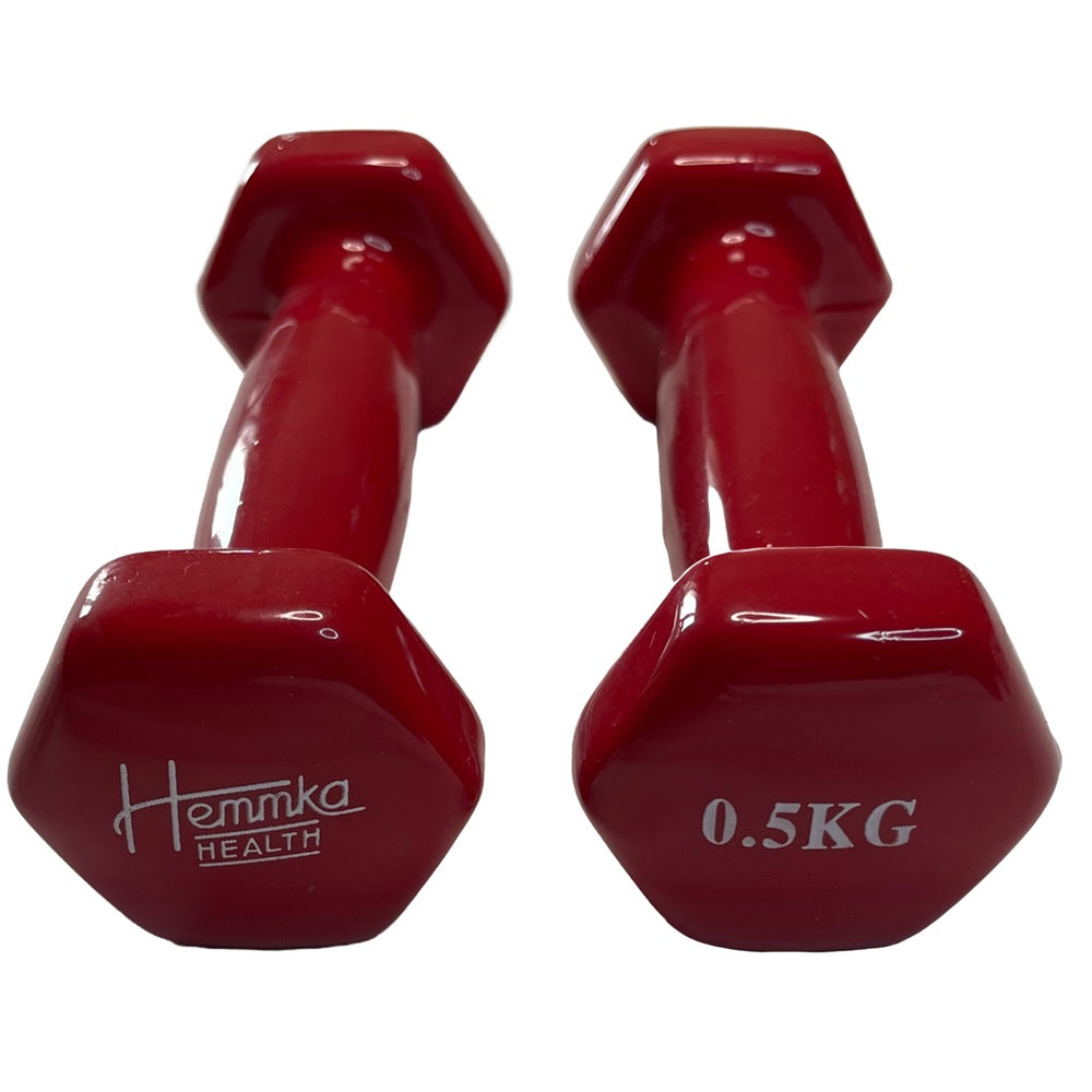 Vinyl Coated Dumbells 0.5kg - 5kg - Shiny