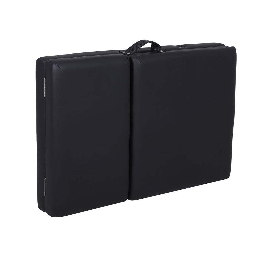 Aluminum folding massage bed 3 sections with accessories- black (width 60cm)