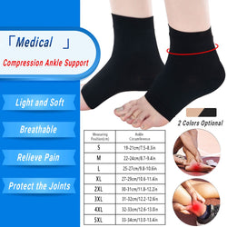 Plantar Fasciitis Compression Ankle Sleeve Socks - Pair