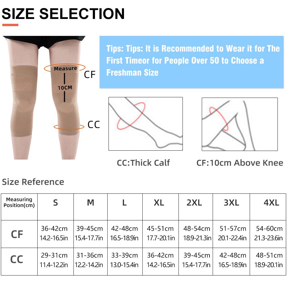 Athletics Compression Knee Supports - Pair