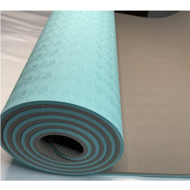 Professional Level Yoga / Pilates Mat - Aqua / Grey