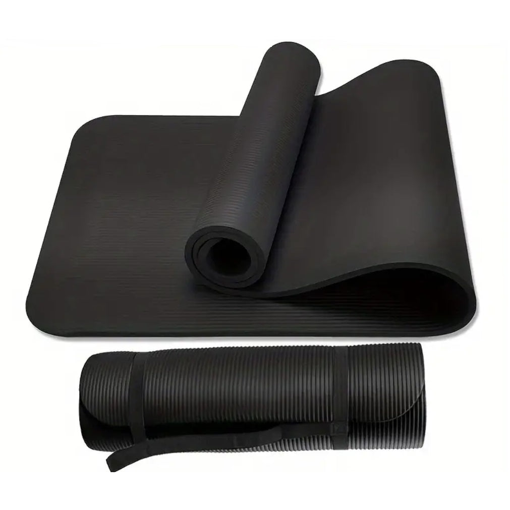 Black Pilates mat