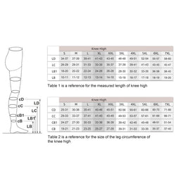 Knee High Flight Compression Socks (Closed Toe) - CCL2 - 23-32mmHg - Black or Beige