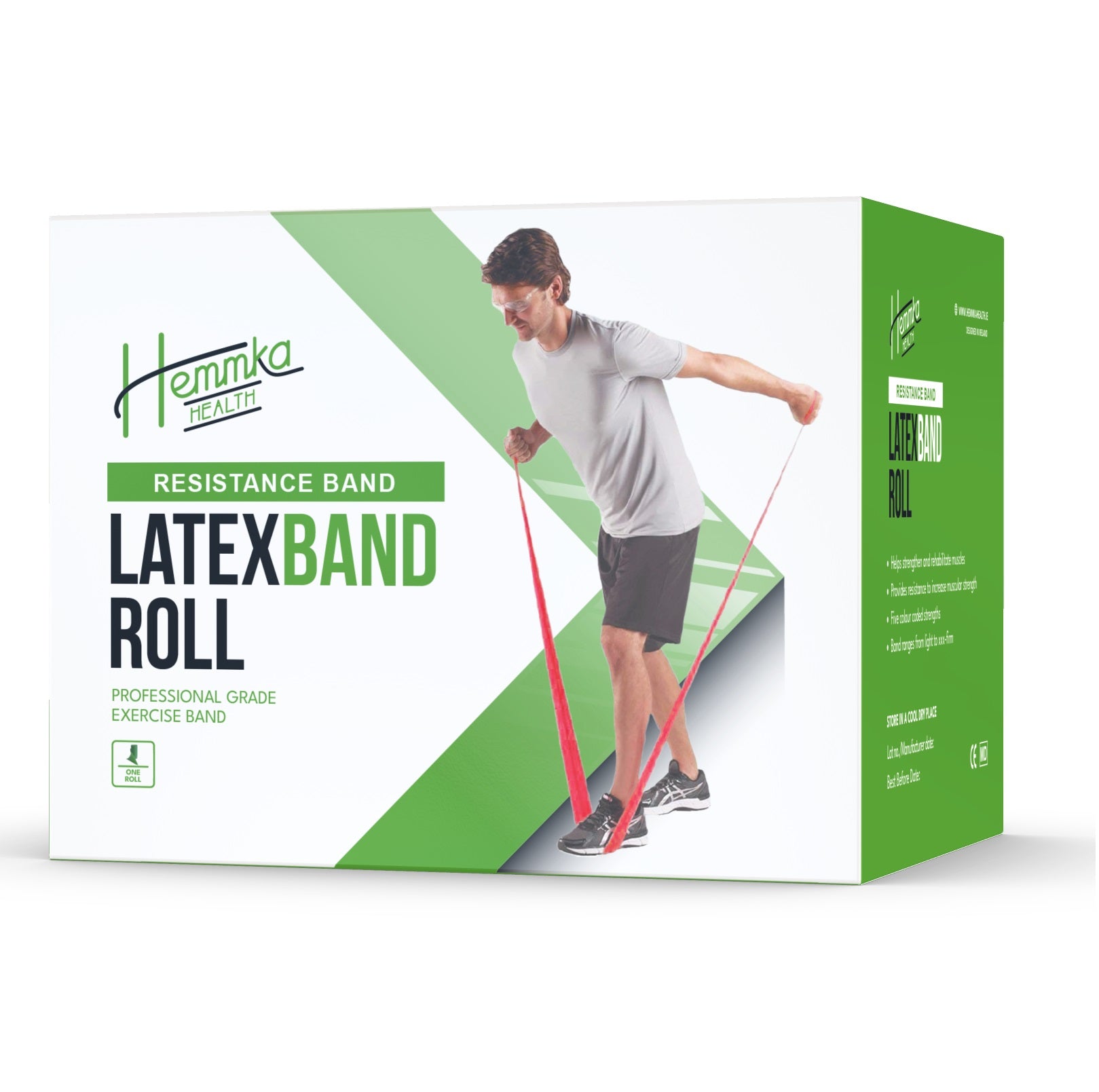 Latex Resistance Bands 25m - with Dispenser Box