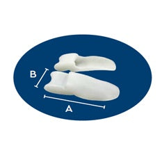 Small Toe Separator with Protective Gel - Pair