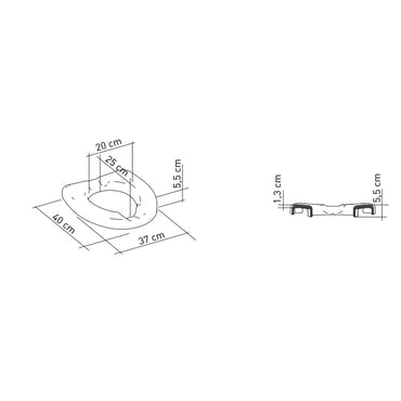 Soft Cushion 1.3cm for Raised Toilet Seat