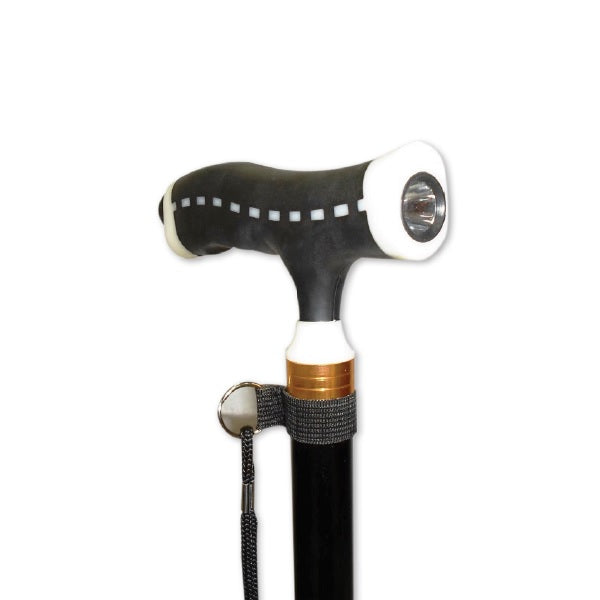 Adjustable Walking Stick with Stand up Base & Led Flashlight