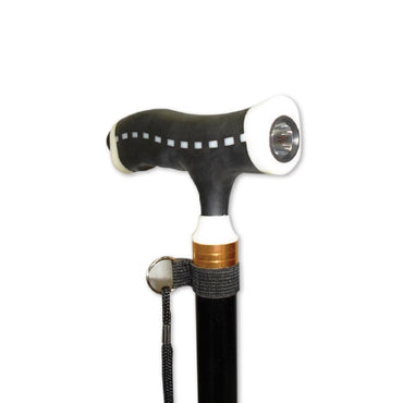 Adjustable Walking Stick with Stand up Base & Led Flashlight