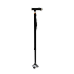 Adjustable Walking Stick with Stand up Base & Led Flashlight