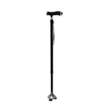 Adjustable Walking Stick with Stand up Base & Led Flashlight
