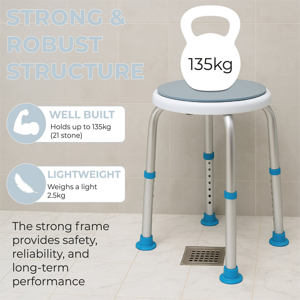Bath Stool with Rotating Seat