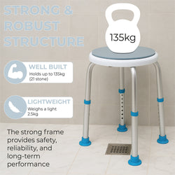 Bath Stool with Rotating Seat