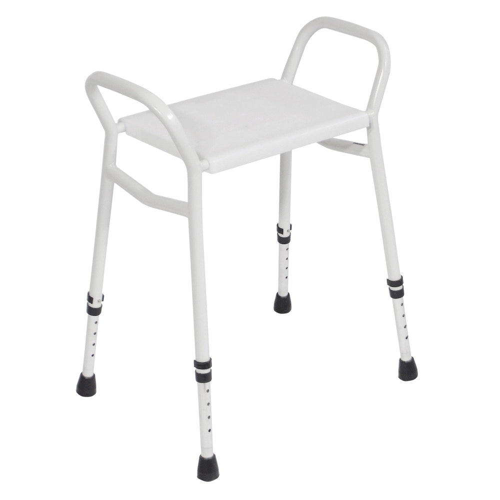 Height Adjustable Shower Stool with Armrests