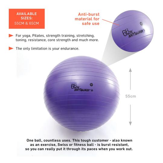 Anti-Burst Swiss Ball 55cm, 300kg Load Rating – Physio Warehouse