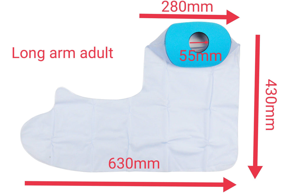 Adult Long Arm Cast Cover Sizing